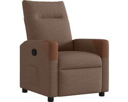 vidaXL - Fauteuil - verstelbaar - stof - bruin