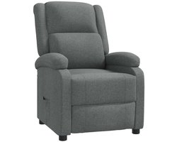 vidaXL - Fauteuil - verstelbaar - stof - donkergrijs