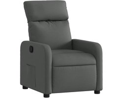 vidaXL - Fauteuil - verstelbaar - stof - donkergrijs