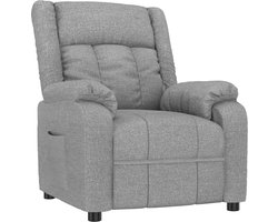 vidaXL - Fauteuil - verstelbaar - stof - lichtgrijs