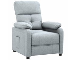vidaXL - Fauteuil - verstelbaar - stof - lichtgrijs