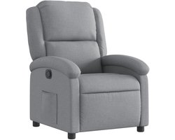 vidaXL - Fauteuil - verstelbaar - stof - lichtgrijs