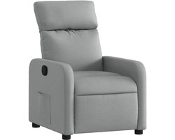 vidaXL - Fauteuil - verstelbaar - stof - lichtgrijs
