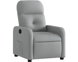 vidaXL - Fauteuil - verstelbaar - stof - lichtgrijs