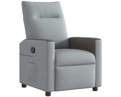 vidaXL - Fauteuil - verstelbaar - stof - lichtgrijs