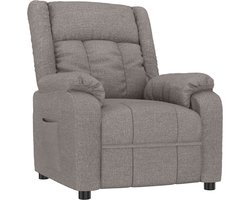 vidaXL - Fauteuil - verstelbaar - stof - taupe