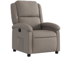 vidaXL - Fauteuil - verstelbaar - stof - taupe