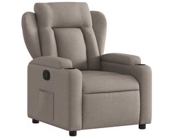 vidaXL - Fauteuil - verstelbaar - stof - taupe