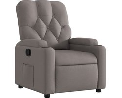 vidaXL - Fauteuil - verstelbaar - stof - taupe