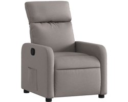 vidaXL - Fauteuil - verstelbaar - stof - taupe