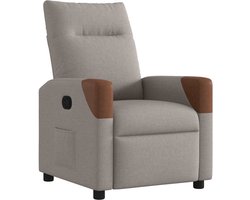 vidaXL - Fauteuil - verstelbaar - stof - taupe