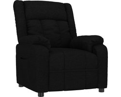 vidaXL - Fauteuil - verstelbaar - stof - zwart
