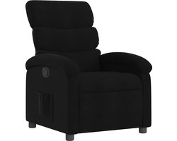 vidaXL - Fauteuil - verstelbaar - stof - zwart