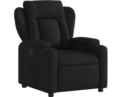 vidaXL - Fauteuil - verstelbaar - stof - zwart