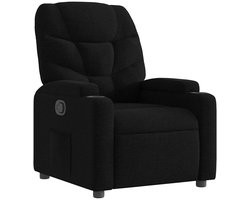 vidaXL - Fauteuil - verstelbaar - stof - zwart