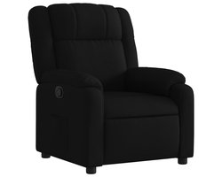 vidaXL - Fauteuil - verstelbaar - stof - zwart