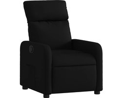 vidaXL - Fauteuil - verstelbaar - stof - zwart