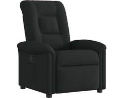 vidaXL - Fauteuil - verstelbaar - stof - zwart