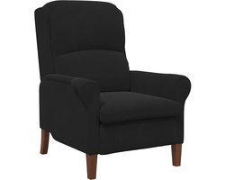 vidaXL - Fauteuil - Zwart - 76 - x - 94 - x - 102 - cm - Fluweel