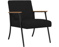 vidaXL - Fauteuil - Zwart - Stof