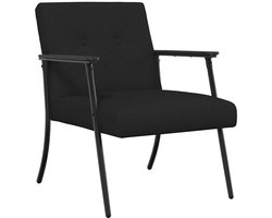 vidaXL - Fauteuil - Zwart - Stof