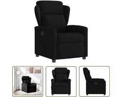 vidaXL Fauteuils - Verstelbare Fauteuil - Fauteuil verstelbaar stof zwart - Lounge Stoel - Relaxfauteuil - Ergonomische Stoel