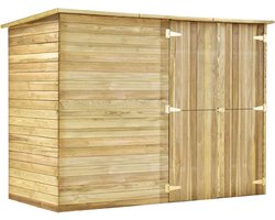 vidaXL - Fietsschuur - 232x110x170 - cm - geïmpregneerd - grenenhout