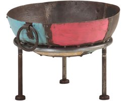 vidaXL Firepit Ø40 cm iron multi-colored