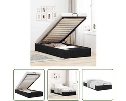 vidaXL Fluweel Bed - Slaapcomfort - Bedframe zonder matras 90x200 cm fluweel zwart - Boxspring Alternatief - Opbergruimte Bed - Hydraulisch Bed