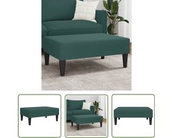 vidaXL Fluweel - Voetbank - Voetenbank 77x55x31 cm fluweel donkergroen - Donkere Groene Kleur - Salontafel - Zithoogte