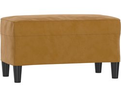 vidaXL Fluwelen Bankje - 70x35x41 cm - Bruin Bruin Fluweel Bankje - Kleine Bank - Salon Meubilair - Eetkamer Stoel - Vintage Bankje