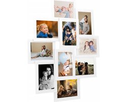 vidaXL - Fotolijst - voor - 10x(10x15 - cm) - foto - MDF - wit