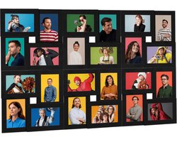 vidaXL - Fotolijst - voor - 24x(10x15 - cm) - foto - MDF - zwart