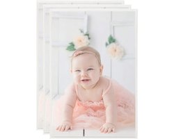 vidaXL - Fotolijsten - 3 - st - voor - tafel - 21x29,7cm - MDF - zilverkleurig