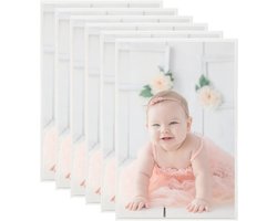 vidaXL - Fotolijsten - 5 - st - voor - wand - of - tafel - 70x90 - cm - MDF - zilverkleurig