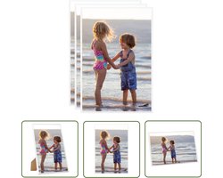 vidaXL Fotolijstjes - Fotolijsten - Fotolijsten 3 st voor wand of tafel 21x29,7 cm MDF wit - Houten Fotolijst - Mdf Fotolijst - Witte Fotolijst