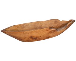 vidaXL - Fruitschaal - JEPARA - Teakbruin - 61 - x - 21 - x - 11 - cm