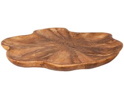 vidaXL - Fruitschaal - JEPARA - Teakbruin - Ø - 40 - cm - Massief - Teakhout