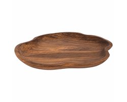 vidaXL - Fruitschaal - JEPARA - Teakbruin - Ø - 50 - cm - Massief - Teakhout