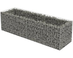 vidaXL - Gabion - plantenbak - verhoogd - 180x50x50 - cm - gegalvaniseerd - staal