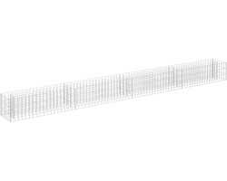 vidaXL - Gabion - plantenbak - verhoogd - 360x30x30 - cm - gegalvaniseerd - staal