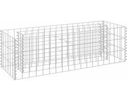 vidaXL - Gabion - plantenbak - verhoogd - 90x30x30 - cm - gegalvaniseerd - staal