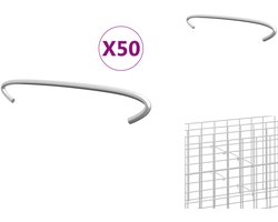 vidaXL Gabionhaak - Gabionhaken - Gabion Haak - Gabion Haken - Gabionhaken 50 st 15 cm gegalvaniseerd staal