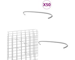 vidaXL Gabionhaken 50 st 40 cm gegalvaniseerd staal - Gabionhaak - Gabionhaken - Gabion Haak - Gabion Haken