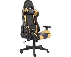 vidaXL - Gamestoel - draaibaar - PVC - goudkleurig