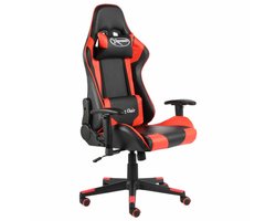 vidaXL - Gamestoel - draaibaar - PVC - rood