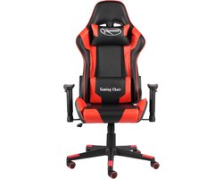 vidaXL Gamestoel - Draaibaar - PVC - Rood en Zwart Gamingstoel - Ergonomische Stoel - Pc Stoel - Bureaustoel - Gamerstoelen