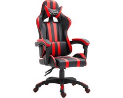 vidaXL - Gamestoel - kunstleer - rood