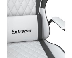 vidaXL - Gamestoel - kunstleer - wit - en - zwart