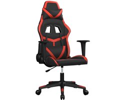 vidaXL - Gamestoel - kunstleer - zwart - en - rood